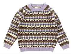 Wheat multi lavender pullover Mimi cotton